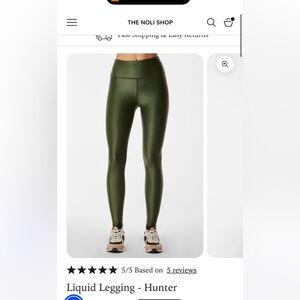 Noli Liquid Leggings Hunter Medium NWT